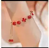 Pulsera de Cristal Morado Imitación para Mujer, Colgante Minimalista de Cartera Estilo Bosque de Verano, Pulsera Retro de Lujo Ligero Regalo para Novia o Mejor Amiga
