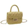 Bolsa Pequena Infantil Matelassê Estilo Chanel, Bolsa Transversal com Corrente para Meninas, Acessório de Vestido de Princesa, Porta-Moedas Atacado