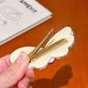 Pinza para el pelo de felpa fresca estilo japonés para mujer, pinza para flequillo dulce de chica, pinza secundaria con alas de ángel, otoño e invierno