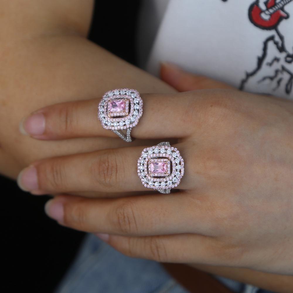 R105 铜 白金+玫瑰金双色 尺寸6 7 8 $11.99