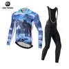 Xintown Maillot de Ciclismo Traje Largo Lobo de Nieve Nuevo Traje Largo de Verano Traje de Carrera Traje Traje de Bicicleta Hombres