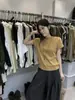 Solo Una VI+2026 Otoño Temprano Nuevo Diseño Cuello Alto Versátil Manga Corta Camiseta de Punto para Mujer (con collar) 99098