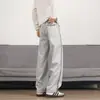 Nuevos pantalones casuales holgados para hombre 2025, pantalones versátiles de moda estilo coreano, pantalones de verano finos, fluidos, de pierna ancha, hasta el suelo