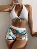 Traje de baño para mujer estilo europeo y americano 2027, Bikini de dos piezas de cintura alta para comercio exterior, Traje de baño de Amazon