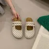 Nuevas Sandalias Planas Mary Jane de Lunares Versátiles y Simples de Verano 2026 de Moda con Punta Redonda y Tira Doble