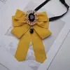 Péndulo de Diamante Original Corbata de Moño para Mujer, Cuello Floral Estilo Japonés, Camisa a Juego, Corbata de Moño, Accesorios de Boda, Broche Nuevo