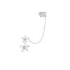 Gato antigo Ning Personalidade Celebridade da Internet Perdeu uma orelha Brinco de clipe de luz Designer de luxo Flash Diamante Flor Brincos longos