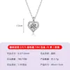 Collar de Plata de Ley S925 Corazón de Amor Hueco con Moissanita para Mujer Colgante con Forma de Corazón Montura Halo Cadena Clavicular de Lujo Ligero Regalo para Novia