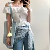 Lenço de Cintura em Camadas com Renda e Franjas Estilo Barroco, Lenço Triangular Feminino com Cinto para Calça, Acessórios de Cintura para Dança