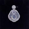 Nuevo colgante de Buda pequeño de calcedonia con incrustaciones de plata transparente de hielo de estilo chino, collar de Buda de gran barriga de ágata comparable al Buda de jade esmeralda