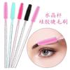 Cepillo de Pestañas Desechable Espiral de Cristal Varilla Peine de Cejas Brocha de Maquillaje Extensión de Pestañas Rollo Cepillo de Cejas Maquillaje Aplicador de Brillo Labial