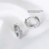 Brincos Europeus e Americanos Transfronteiriços de Aço Titânio, Argolas Lisas de Zircônia, Brincos Femininos de Aço Inoxidável, Brincos Elegantes, Joias para Piercing