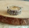 Anillo Nuevo Retro de Buena Suerte para Mujer, Apilable, Moderno, Simple, Versátil, Diseño Nicho, Abierto
