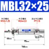 Tipo Cilindro Mini MBL20/25/32X10X20X30X50X75X100X150X200-S
