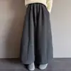 Pantalones Gruesos Forrados de Felpa para Niñas Mayores, Pantalones de Lana Estilo Coreano de Nueve Décimos de Pierna Ancha para Niñas, Pantalones Largos Casuales para Estudiantes de Secundaria