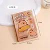 Kapibala A7 Cuaderno Caricatura Capibara Bolsillo con Solapa Pantalones Estudiante Mini Pequeño Libro Pez Globo Bloc de Notas Libro Portátil