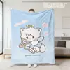 Manta estampada de desenho animado transfronteiriço mikko, manta fofa de flanela para menina, capa de sofá para cochilo, manta de pelúcia