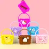 Bolsa de Silicone com Furos, Bolsa Tote Portátil, Porta-Moedas de Armazenamento Pai-Filho DIY, Bolsa Transversal de Ombro, Mini Unicórnio com Franja