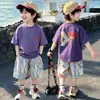 Conjunto de Verano para Niños 2026 Nuevo Elegante Conjunto de Dos Piezas de Manga Corta para Niños, Ropa Fresca y Moderna para Niños Pequeños