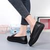 Longa Permanência Não Cansado Sapatos de Ervilha Sapatos de Trabalho Cozinha Sapatos Casuais de Couro Femininos Couro Solado Macio Antiderrapante Sapatos Femininos Sapatos de Mãe