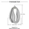 Estilo Europeo y Americano Estrella de Mar Grande Concha Corazón Colgante DIY de Acero Inoxidable Collar de Pájaro para Mujer Colgante de Joyería de Acero de Titanio
