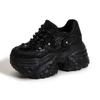 Zapatos de estilo Dad para mujer con suelas gruesas y aumento de altura oculto, Modelo más vendido Verano 2026, Zapatos transpirables de malla hueca con pedrería, Sandalias versátiles