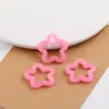 Cor Gelatinosa Recorte Estrela de Cinco Pontas Cor Transparente Furo para Pendurar Flor de Ameixa Estrela Chaveiro DIY Materiais de Decoração de Mão Acessórios