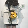 Bolsa Transversal Feminina Nova Outono 2025 Bolsa de Lona Coreana Ins Mochila Estudantil de Ombro Único Bolsa Transversal Pequena Pode Ser Personalizada
