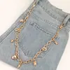 Cadena de Cintura Metálica Retro de Moda Europea y Americana para Mujer, Accesorio Versátil para Vestido, Exquisita Decoración de Cinturón Tallada, Venta al por Mayor de Fábrica