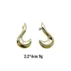 Pendientes de moda europeos y americanos pendientes de venta caliente pendientes de lujo ligero pendientes chapados en oro pendientes lisos que no se decoloran pendientes transfronterizos de oro