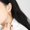 Europeu e Americano transfronteiriço novo nicho simples brincos de bambu personalidade da moda feminina banhado a ouro titânio aço de alta qualidade fivela de orelha