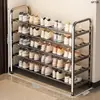 Zapatero multiusos de acero inoxidable, apto para uso doméstico, no requiere ensamblaje, estante de almacenamiento versátil para entradas, dormitorios y propiedades de alquiler; estanterías para zapatos al por mayor disponibles