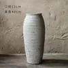 Vaso de cerâmica retrô chinês feito à mão, cerâmica, barriga grande, para flores, grande, decoração de sala de estar, varanda, atacado