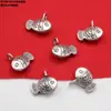Plata de Ley Mariposa Pez Pequeño Borla Hebilla Cuenta Coleccionista Accesorios Retro Viejo DIY Hecho a Mano con Cuentas Pasador T Material