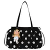 Bolso de mano retro de lunares estilo coreano para mujer, nuevo modelo 2026, bolso tote de gamuza de gran capacidad, bolso de hombro moderno y versátil