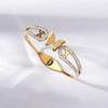 Pulsera de Acero de Titanio de Alta Calidad Sin Decoloración Nueva Transfronteriza para Mujer Pulsera de Moda Personalizada con Mariposa Incrustada Estilo Europeo y Americano Venta al por Mayor