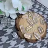 Cristal branco coluna hexagonal ponta dupla acessórios diy acessórios em estoque fornecimento vendas diretas da fábrica