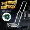 Carrito de Equipaje Portátil de Acero Inoxidable Carrito de Compras Plegable Carro de Mano Carrito de Carga Remolque Carretilla Carrito de Compras con Asa