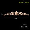 Calcomanía de Flor Tallada en Madera Maciza Praework Flor de Esquina de Madera Maciza Estilo Chino Europeo Calcomanía de Cabecera Decorativa Puerta de Gabinete Dintel Flor de Madera