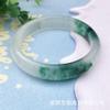 Pulsera de Cuarzo Roca Jade Hielo Flor Azul Flotante Cian Imitación Jade para Mujer Pulsera de Tira Plana Negocios Transmisión en Vivo Lugar Escénico Suministro Feria del Templo