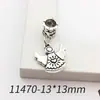 Llavero con Colgante de Corona de Estrella de Plata Antigua de Venta Caliente Transfronteriza 1 Pieza Aleación DIY Pulsera Joyería Accesorios Mayoreo