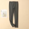 Calças de seda escovada 100 Mulberry Calças casuais de seda espessadas Calças quentes femininas de outono e inverno Resistente ao frio e amiga da pele