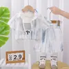 Nueva Camisa Tie-Dye de Verano para Bebé 2025 Ropa de Verano para Niños Pequeños y Medianos y Bebés Conjunto de Tres Piezas de Moda de Manga Corta Recto de Moda