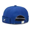 Sombrero Primavera y Otoño Estilo Coreano Sombrero Piel de Melón Sombrero de Propietario Sombrero Redondo sin Visera Bordado Sombrero de Marinero Versátil Hip Hop Sombrero de Moda Transfronterizo