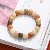 Pulsera de Bodhi de Jade Blanco Natural Cuentas de Raíz de Bodhi Venta al por Mayor Pulsera de Loto Tallada Joyería de Estilo Antiguo para Mujer Cuentas de Buda Wenwan