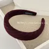 Faixa de Cabeça de Tricô Sarjado Vintage Estilo Coreano Coroa Alta Faixa Larga Elegante Presilha de Cabelo para Passeio Novo Pacote de Cabelo 2025