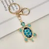 Llavero de Tortuga con Pedrería Creativo Lindo Estilo Europeo Americano Colgante para Bolso Accesorio Decoración de Llavero de Coche
