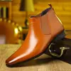 Botas Chelsea de tobillo alto exclusivas transfronterizas talla grande 2024 primavera y otoño estilo europeo y americano puntera cuadrada pequeña botas formales