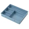 Caja organizadora de escritorio de 4 compartimentos, engrosada, apilable, con cajón, para papelería, artículos varios, clasificación de objetos pequeños, caja de almacenamiento