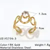 Anillos de Acero Inoxidable con Circonitas Estilo Europeo y Americano con Diseño de Línea, Sensación de Alta Gama, Apilables, Anillos Abiertos de Acero de Titanio de Alta Gama Que No Se Desvanecen